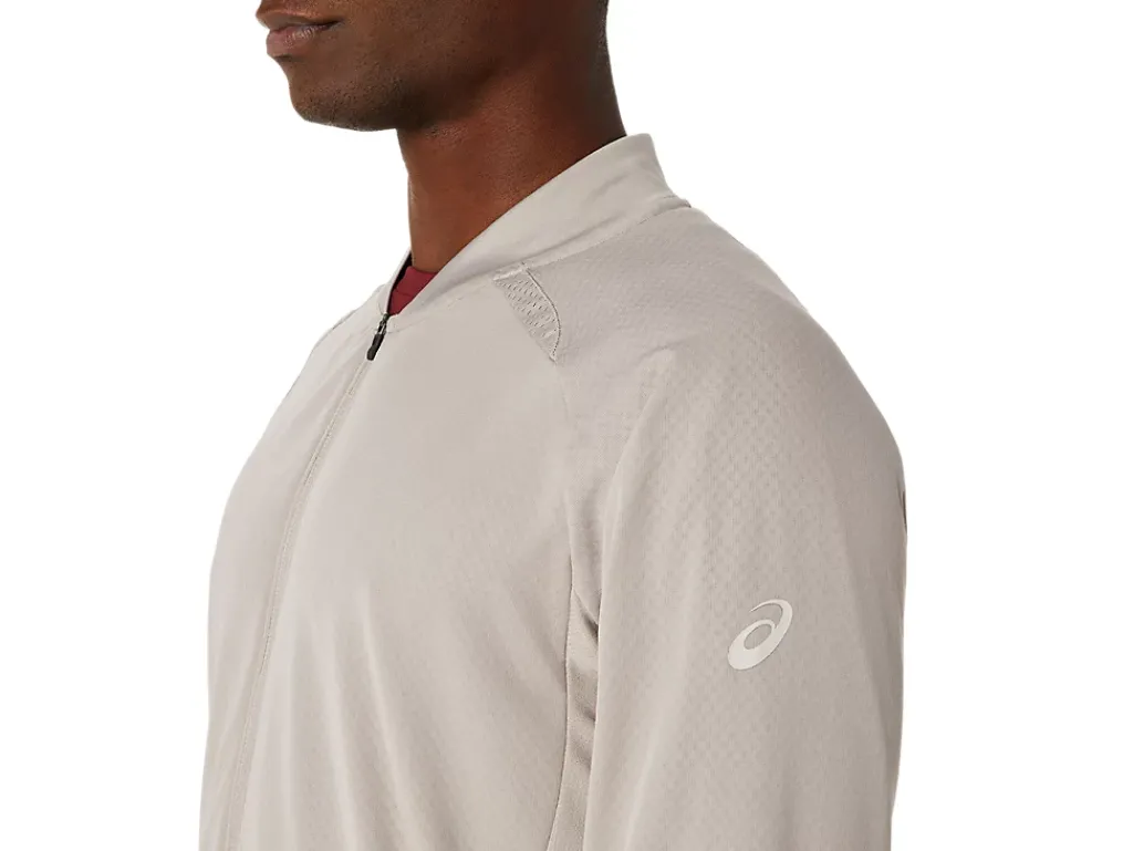 ASICS ACTIBREEZE JACQUARD GRID FULL ZIP JACKET-Men Training|Jackets & Outerwear