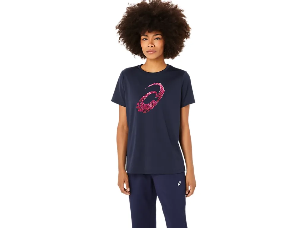 ASICS CARNATION SPIRAL a CREW-Women Extended Sizes|T-Shirts & Tops