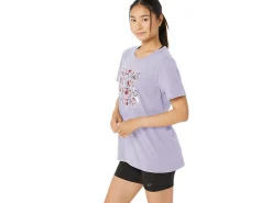 ASICS  HIBISCUS SLOGAN CREW-Women Extended Sizes|T-Shirts & Tops