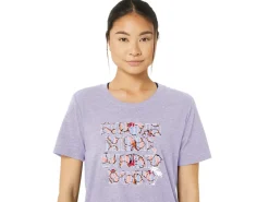 ASICS  HIBISCUS SLOGAN CREW-Women Extended Sizes|T-Shirts & Tops