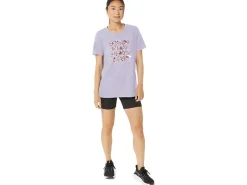 ASICS  HIBISCUS SLOGAN CREW-Women Extended Sizes|T-Shirts & Tops