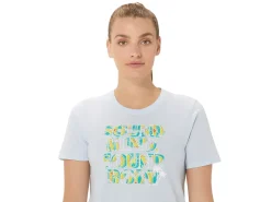 ASICS  HIBISCUS SLOGAN CREW-Women Extended Sizes|T-Shirts & Tops