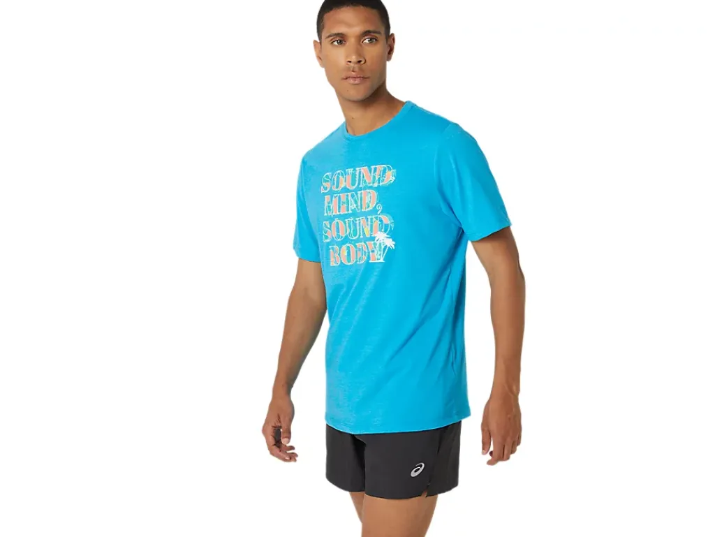 ASICS HIBISCUS SLOGAN TEE-Men Training|Extended Sizes