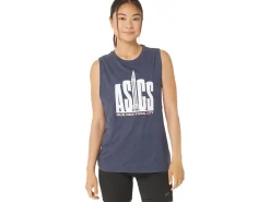 ASICS NYC CITYSCAPE RUN MUSCLE TEE-Women Extended Sizes|T-Shirts & Tops