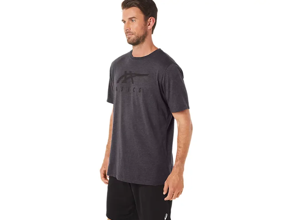 ASICS STRIPE SHORT SLEEVE TEE-Women Extended Sizes|T-Shirts & Tops