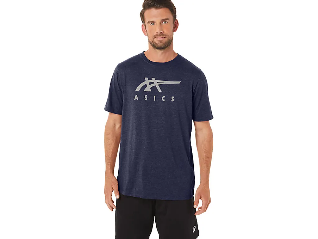 ASICS STRIPE SHORT SLEEVE TEE-Women Extended Sizes|T-Shirts & Tops