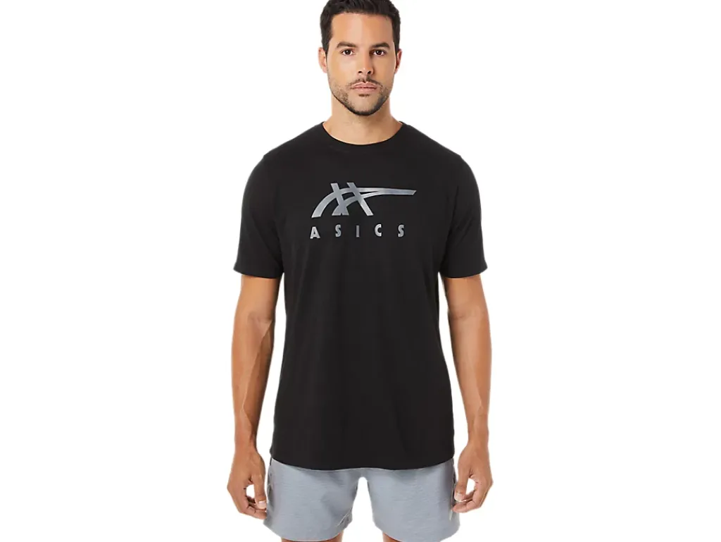 ASICS STRIPE SHORT SLEEVE TEE-Women T-Shirts & Tops|Extended Sizes