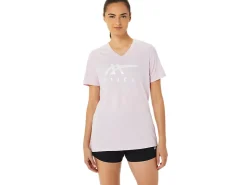 ASICS STRIPES V-NECK-Women T-Shirts & Tops|Extended Sizes