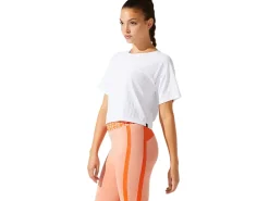 ASICS CROPPED LOGO JACQUARD SHORT SLEEVE-Women T-Shirts & Tops