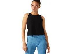 ASICS CROPPED LOGO  JACQUARD TANK-Women T-Shirts & Tops