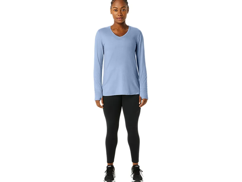 ASICS LONG SLEEVE HEATHER TOP-Women Extended Sizes|T-Shirts & Tops