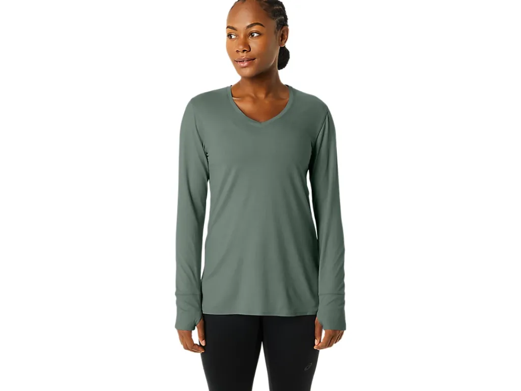 ASICS LONG SLEEVE HEATHER TOP-Women Extended Sizes|T-Shirts & Tops