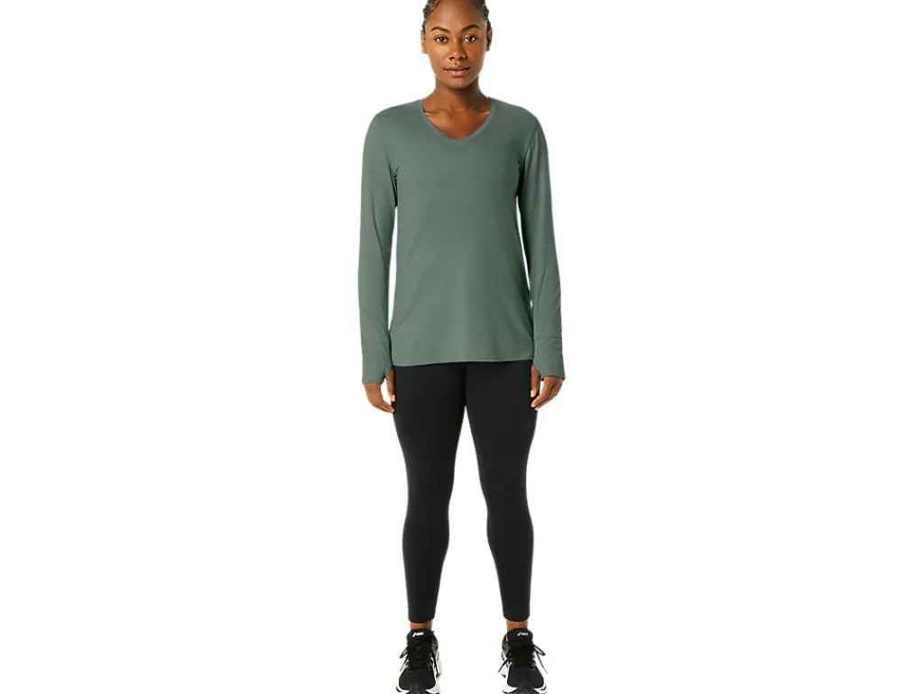 ASICS LONG SLEEVE HEATHER TOP-Women Extended Sizes|T-Shirts & Tops