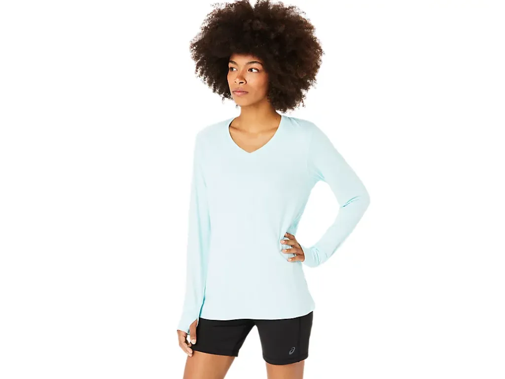 ASICS LONG SLEEVE HEATHER TOP-Women Extended Sizes|T-Shirts & Tops