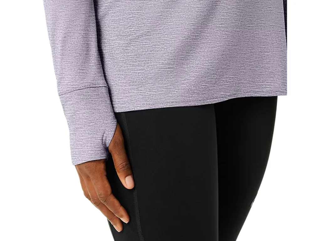 ASICS LONG SLEEVE HEATHER TOP-Women Extended Sizes|T-Shirts & Tops