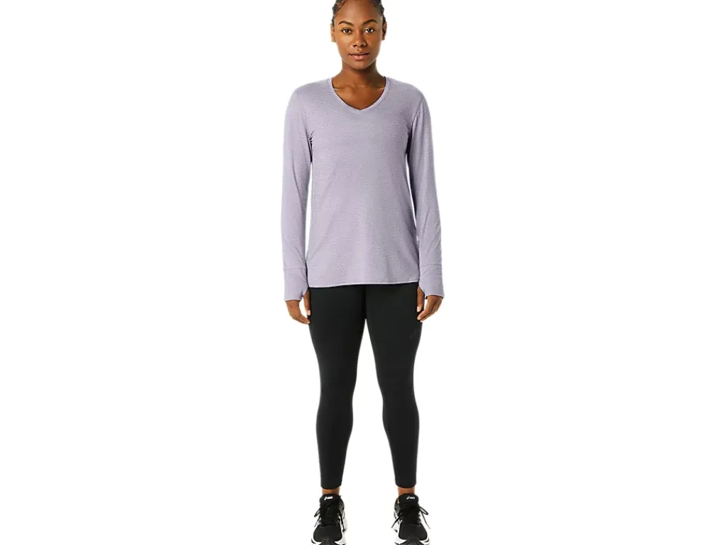 ASICS LONG SLEEVE HEATHER TOP-Women Extended Sizes|T-Shirts & Tops