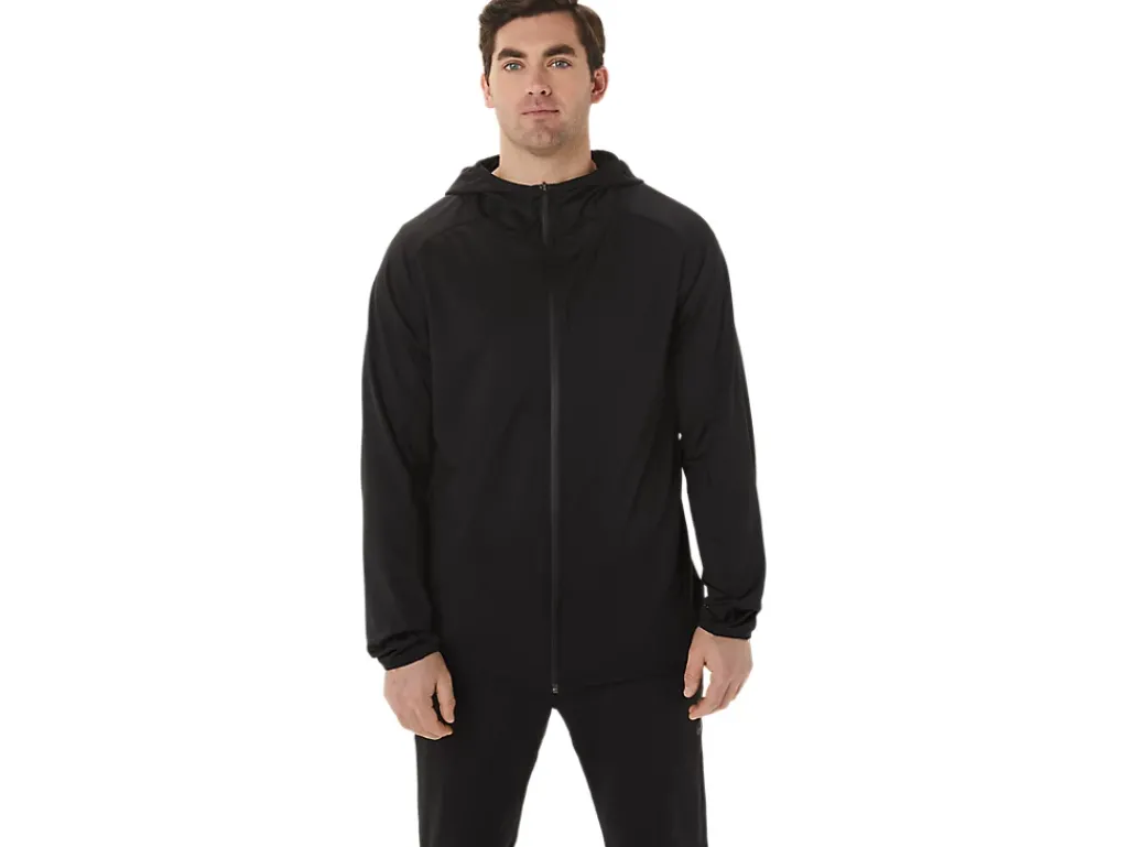ASICS MEN ACTIBREEZE JACQUARD BRUSHED KNIT JACKET-Men Training|Jackets & Outerwear
