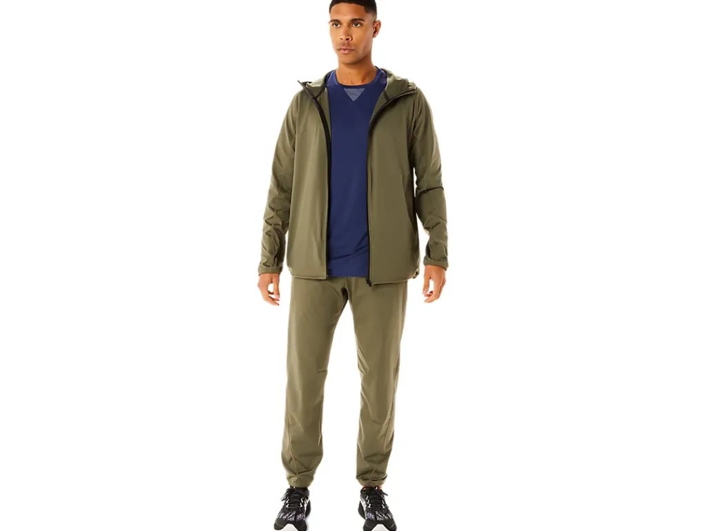 ASICS MEN ACTIBREEZE JACQUARD BRUSHED KNIT JACKET-Men Training|Jackets & Outerwear