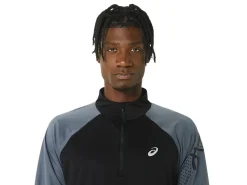 ASICS MEN ICON LONG SLEEVE 1/2 ZIP-Men T-Shirts & Tops