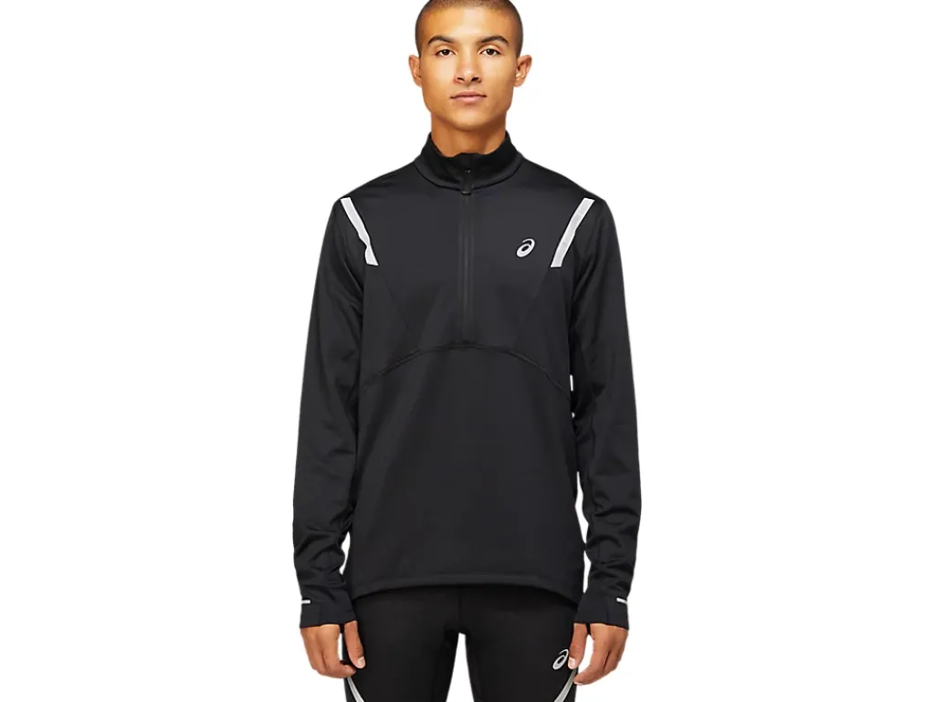 ASICS MEN LITE-SHOW WINTER 1/2 ZIP TOP-Men T-Shirts & Tops