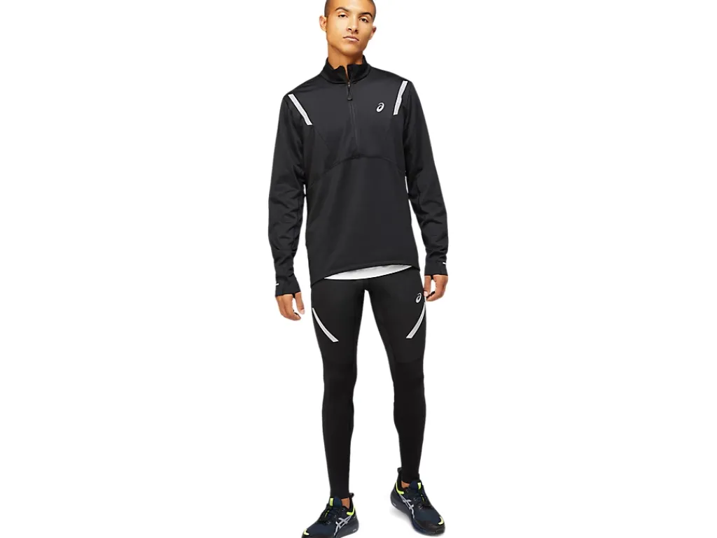ASICS MEN LITE-SHOW WINTER 1/2 ZIP TOP-Men T-Shirts & Tops