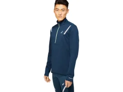 ASICS MEN LITE-SHOW WINTER 1/2 ZIP TOP-Men T-Shirts & Tops