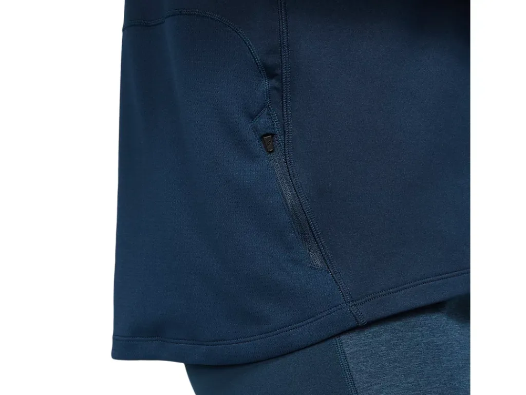 ASICS MEN LITE-SHOW WINTER 1/2 ZIP TOP-Men T-Shirts & Tops