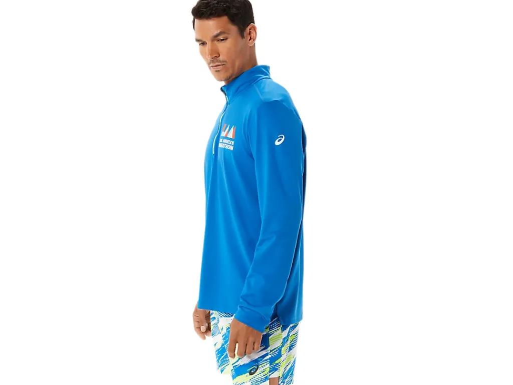 ASICS MEN READY-SET HALF ZIP LAM-Men T-Shirts & Tops