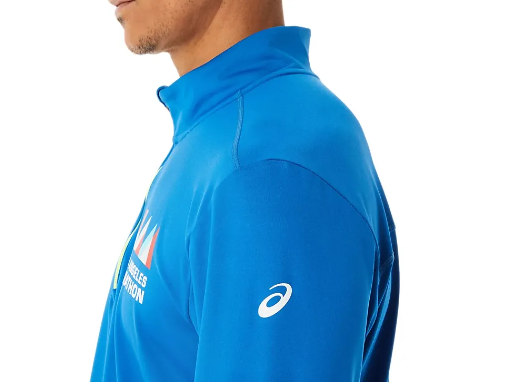 ASICS MEN READY-SET HALF ZIP LAM-Men T-Shirts & Tops