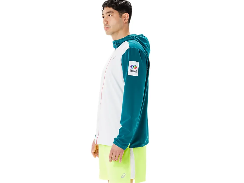 ASICS MEN READY-SET JACKET COLOR BLOCK WCH-Men Jackets & Outerwear