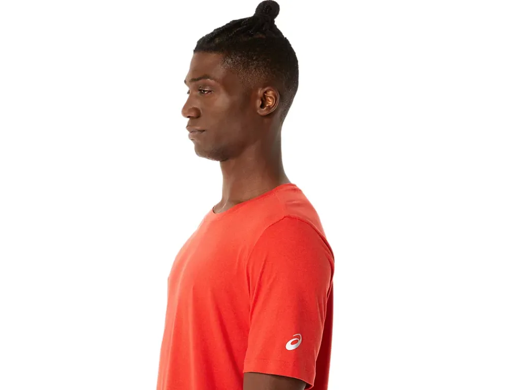 ASICS MEN SHORT SLEEVE HTHR TECH TOP-Men Extended Sizes|T-Shirts & Tops