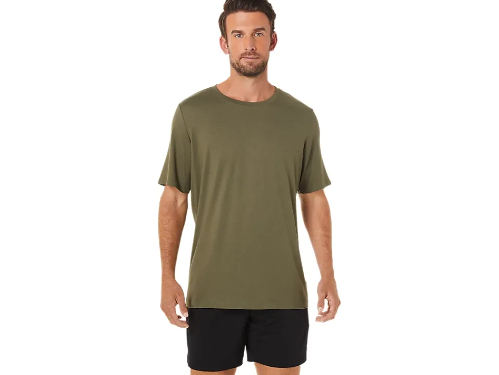 ASICS MEN SHORT SLEEVE HTHR TECH TOP-Men Extended Sizes|T-Shirts & Tops