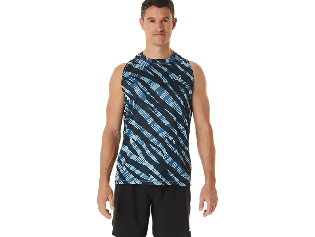 ASICS MEN WILD CAMO SINGLET-Men T-Shirts & Tops|Semi-Annual Sale