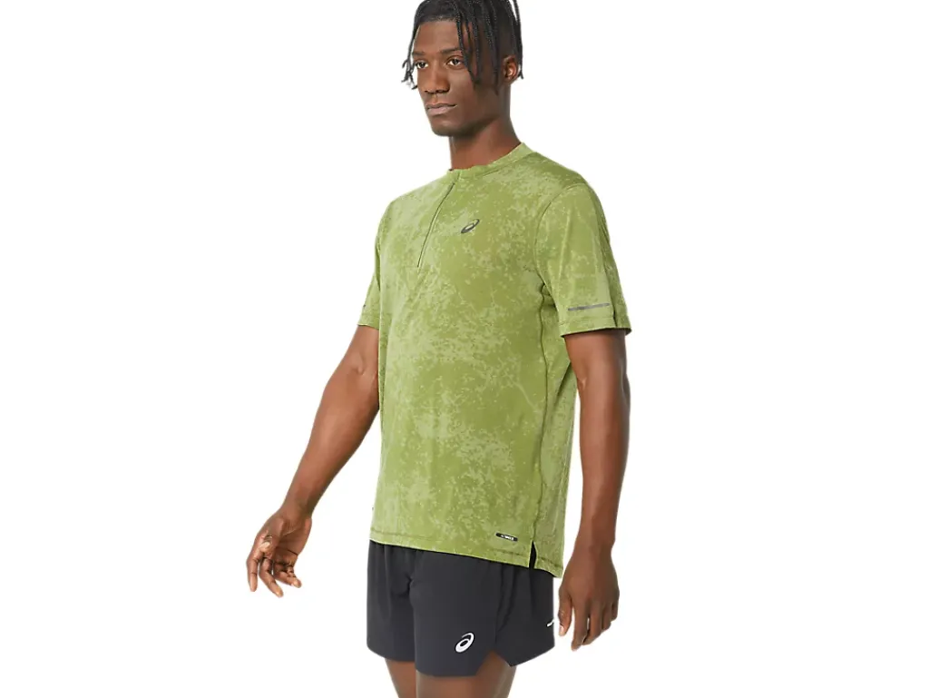 ASICS METARUN PATTERN 1/2 ZIP SHORT SLEEVE TOP-Men T-Shirts & Tops