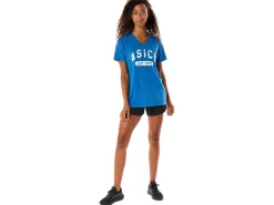 ASICS SHORT SLEEVE EST 1977 V-NECK TEE-Women T-Shirts & Tops