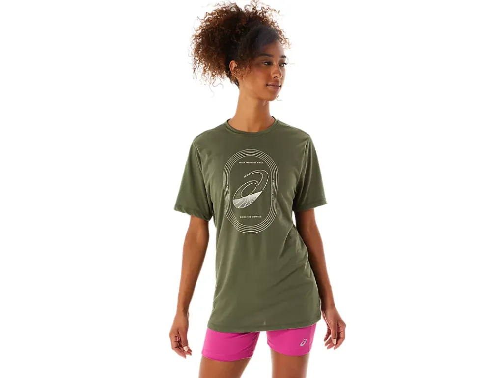 ASICS SPIRAL A TRACK AND FIELD TEE-Women T-Shirts & Tops|Extended Sizes