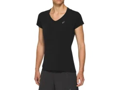 ASICS V-NECK SHORT SLEEVE TOP-Women T-Shirts & Tops