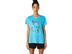 ASICS XG SHORT SLEEVE V-NECK-Women T-Shirts & Tops
